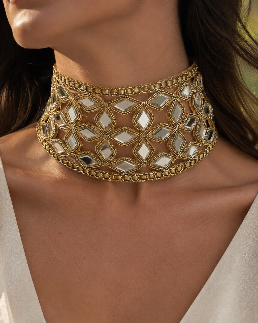 Choker ESPEJO DORADO