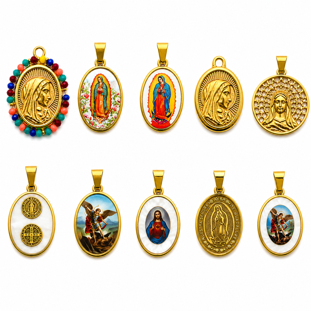 Medalla VIRGEN NIÑA MULTICOLOR