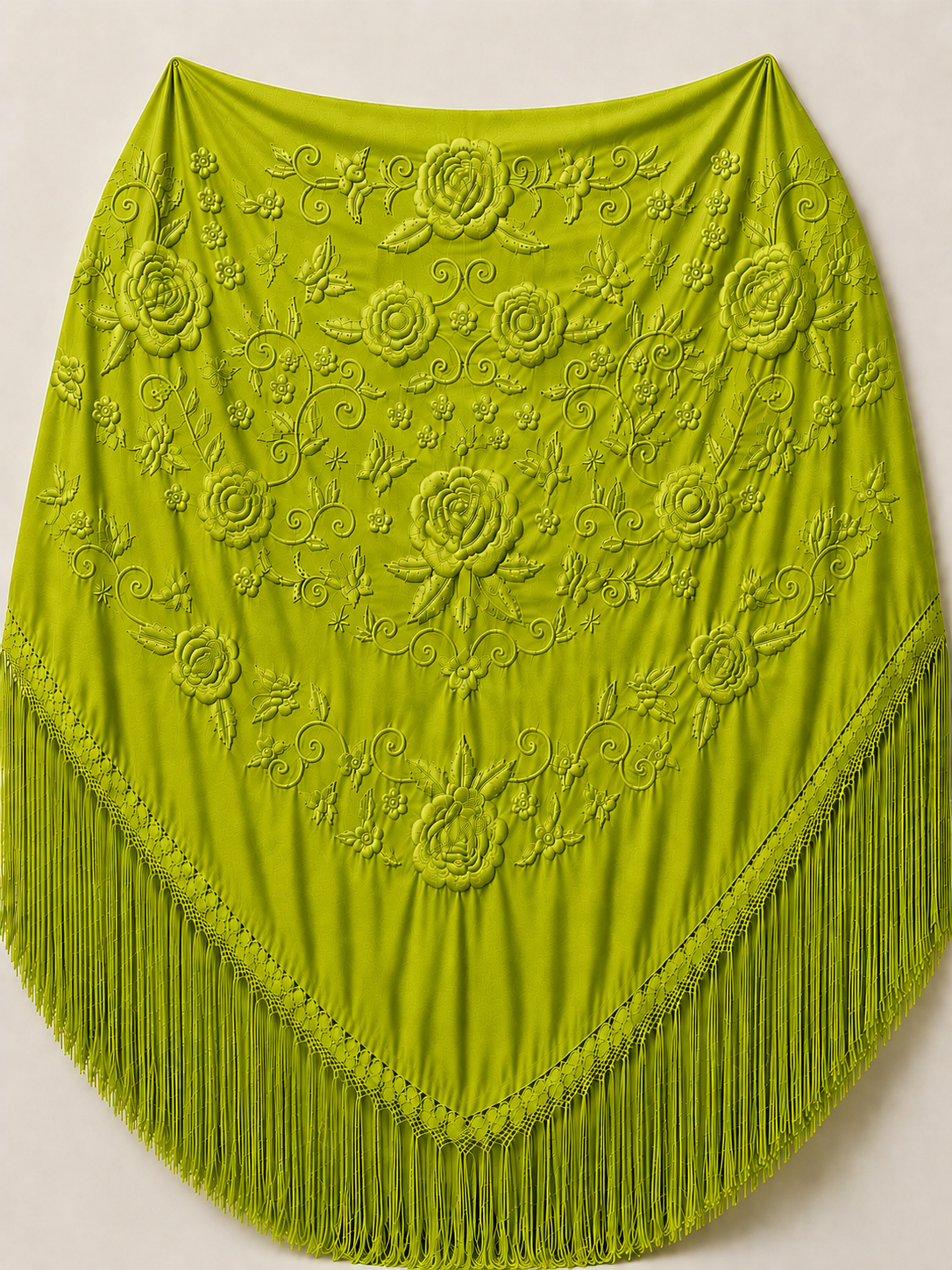 MANTÓN BORDADO UNICOLOR