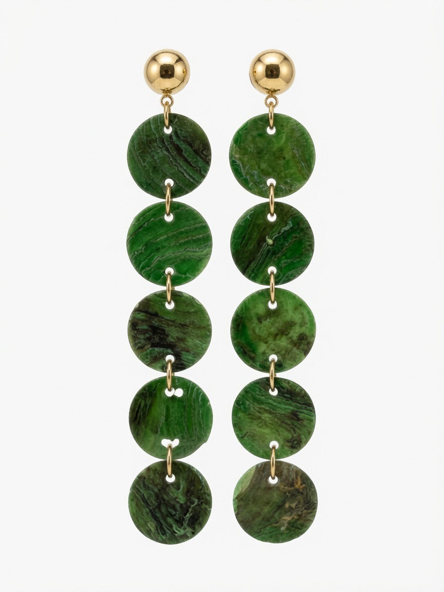 Pendientes NÁCAR VERDE