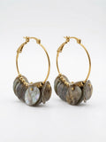 Pendientes SHELL VERDE AGUA