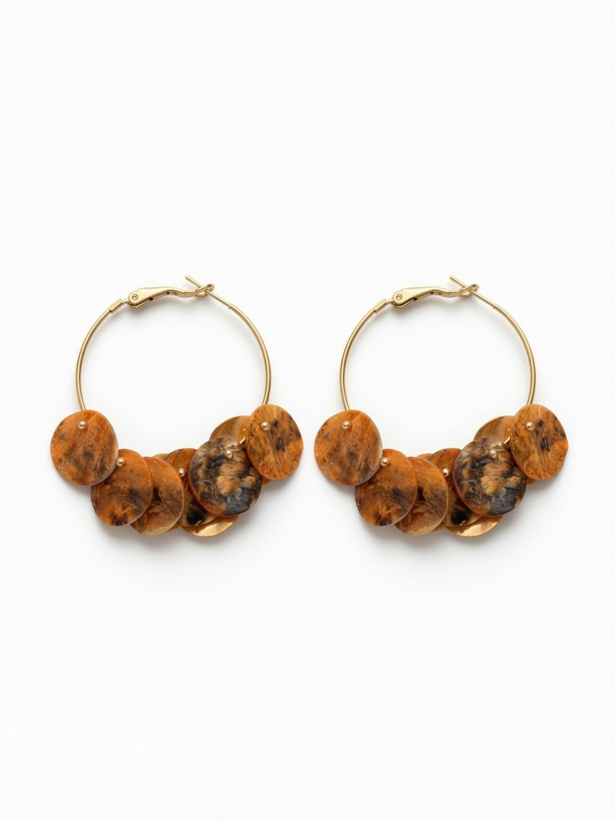 Pendientes SHELL ÁMBAR