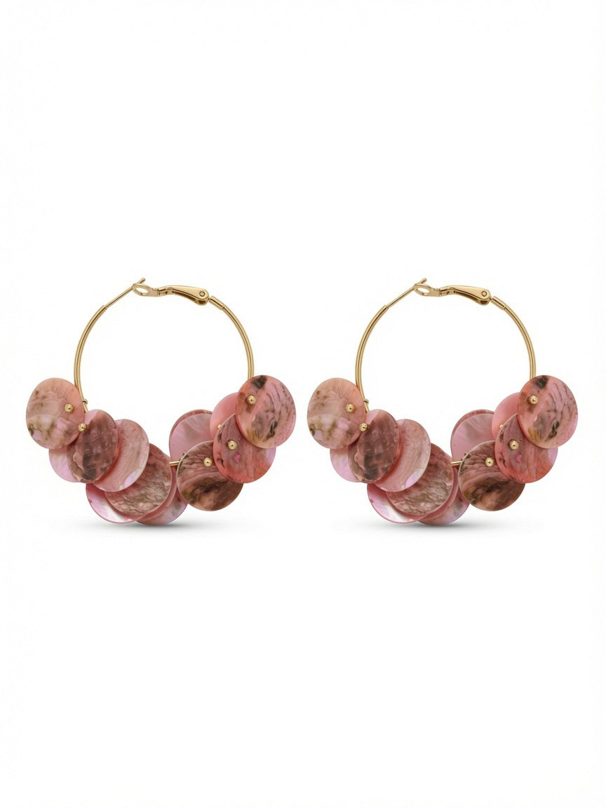 Pendientes SHELL ROSA