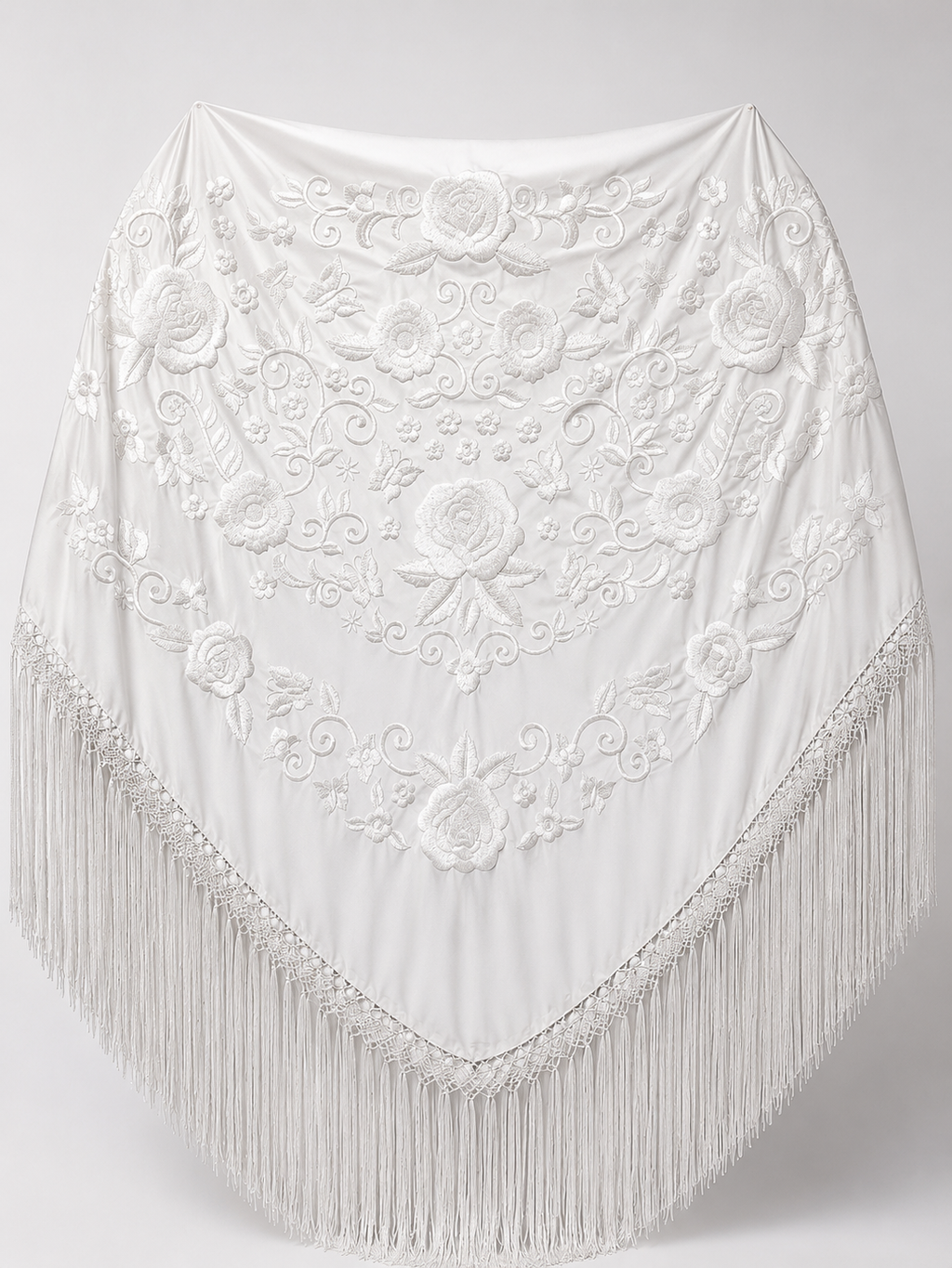 MANTÓN BORDADO UNICOLOR