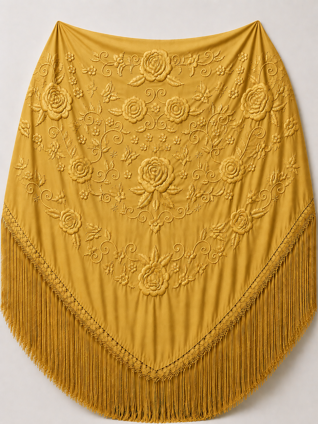 MANTÓN BORDADO UNICOLOR