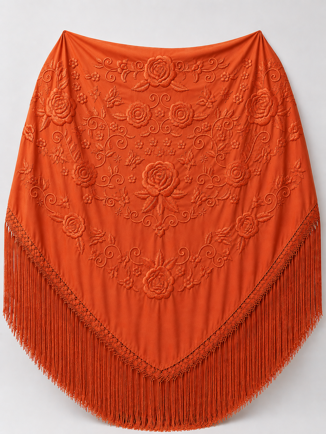 MANTÓN BORDADO UNICOLOR