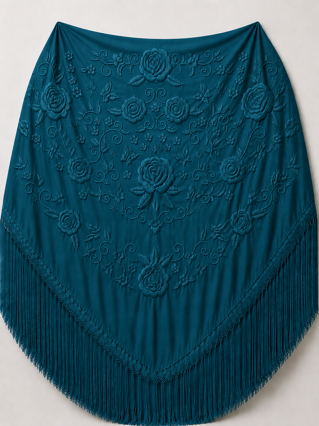 MANTÓN BORDADO UNICOLOR