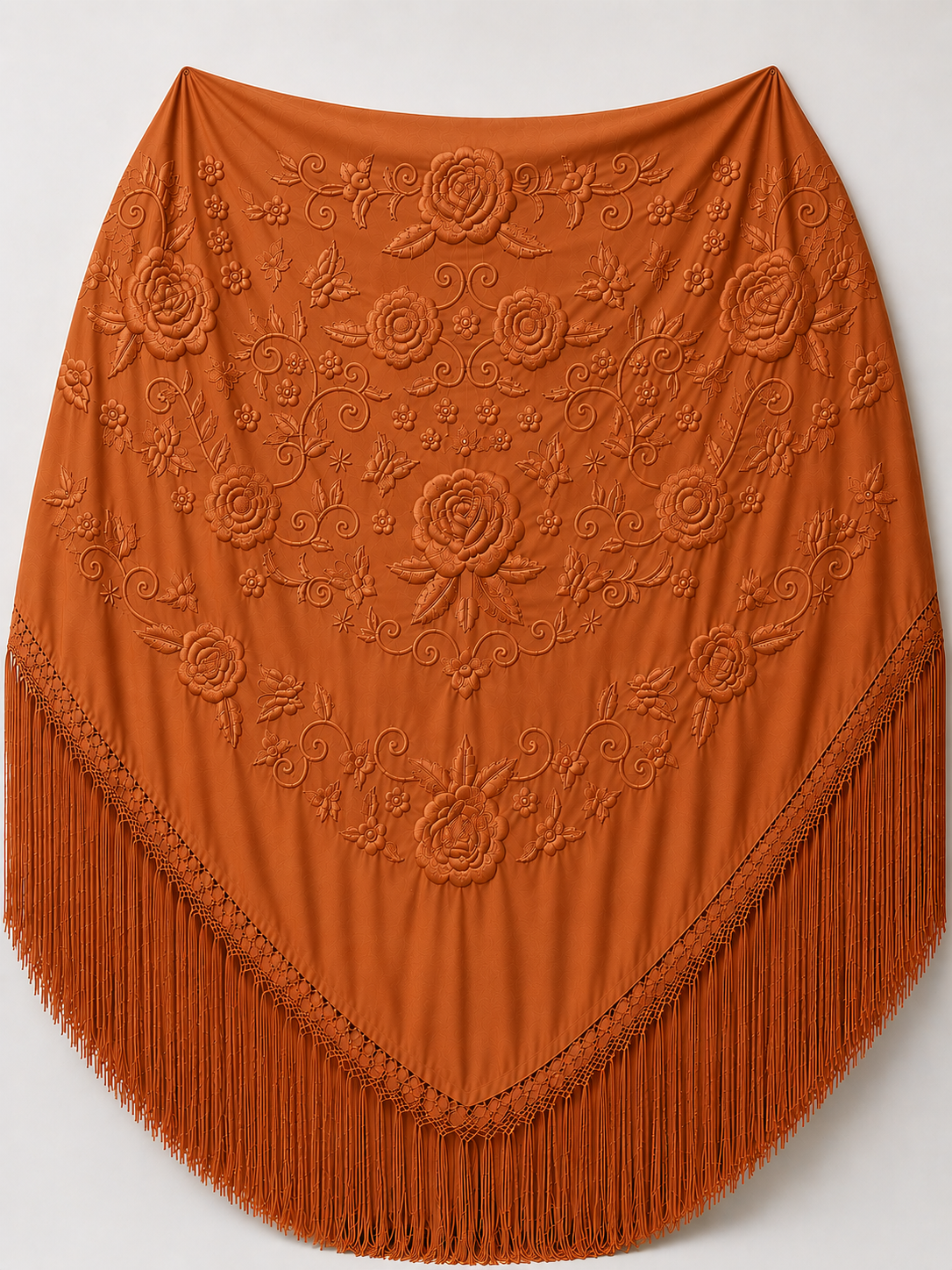 MANTÓN BORDADO UNICOLOR
