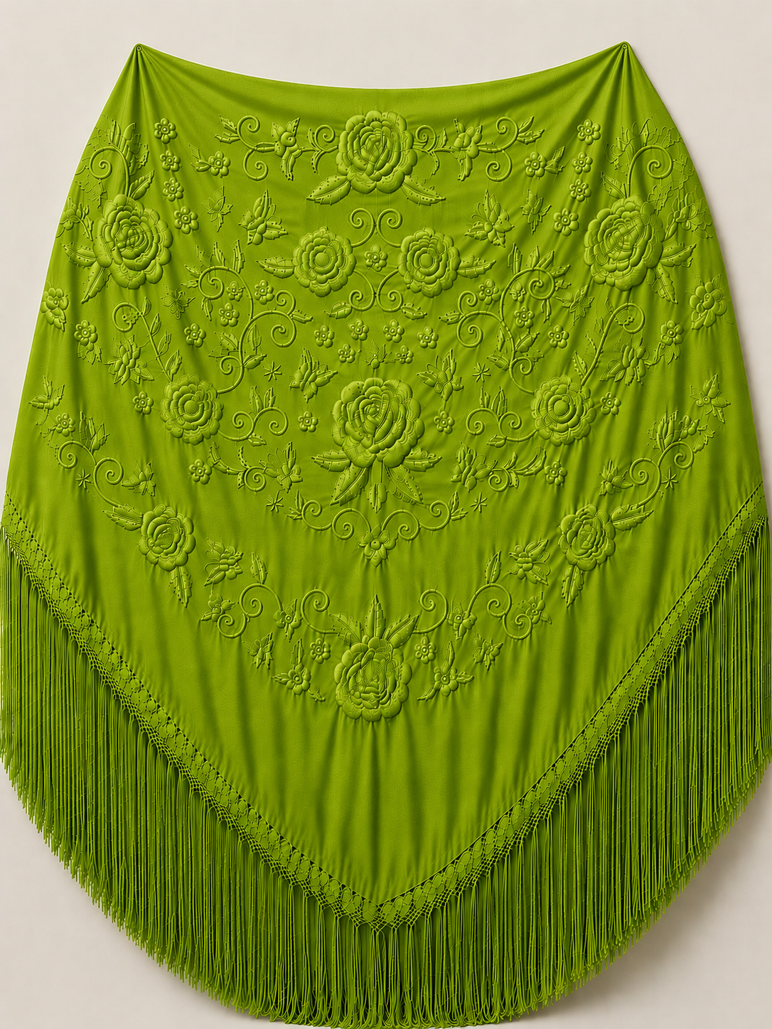 MANTÓN BORDADO UNICOLOR
