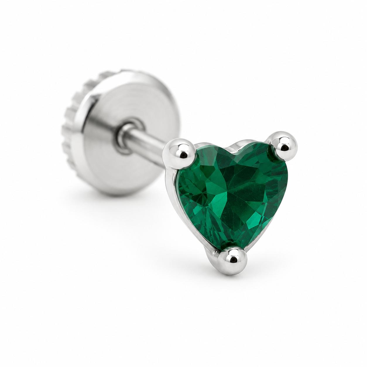 Piercing HEART MORADO