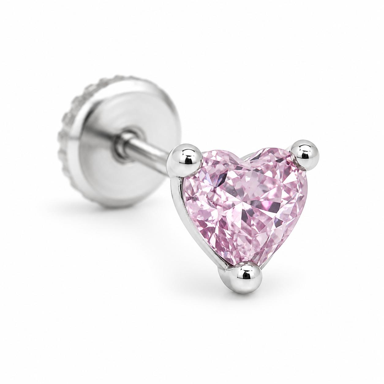 Piercing HEART MORADO