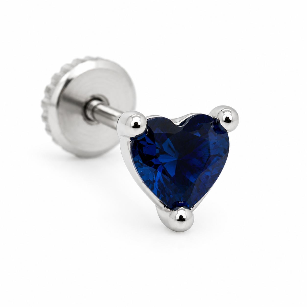 Piercing HEART MORADO