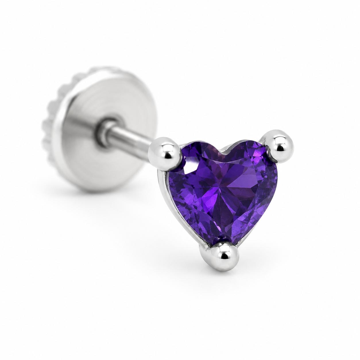Piercing HEART MORADO