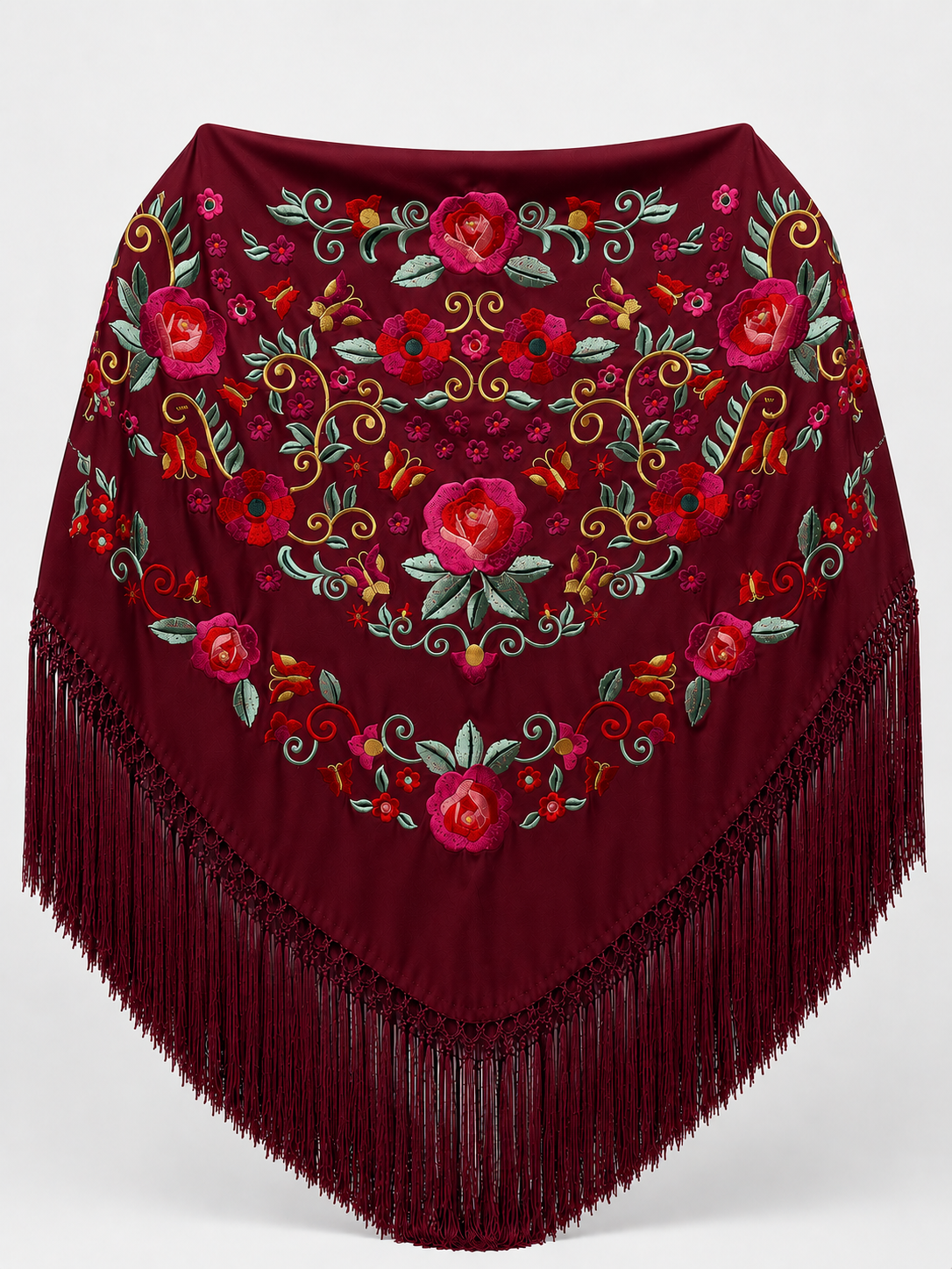 MANTÓN BORDADO A COLOR (Diseño 1)