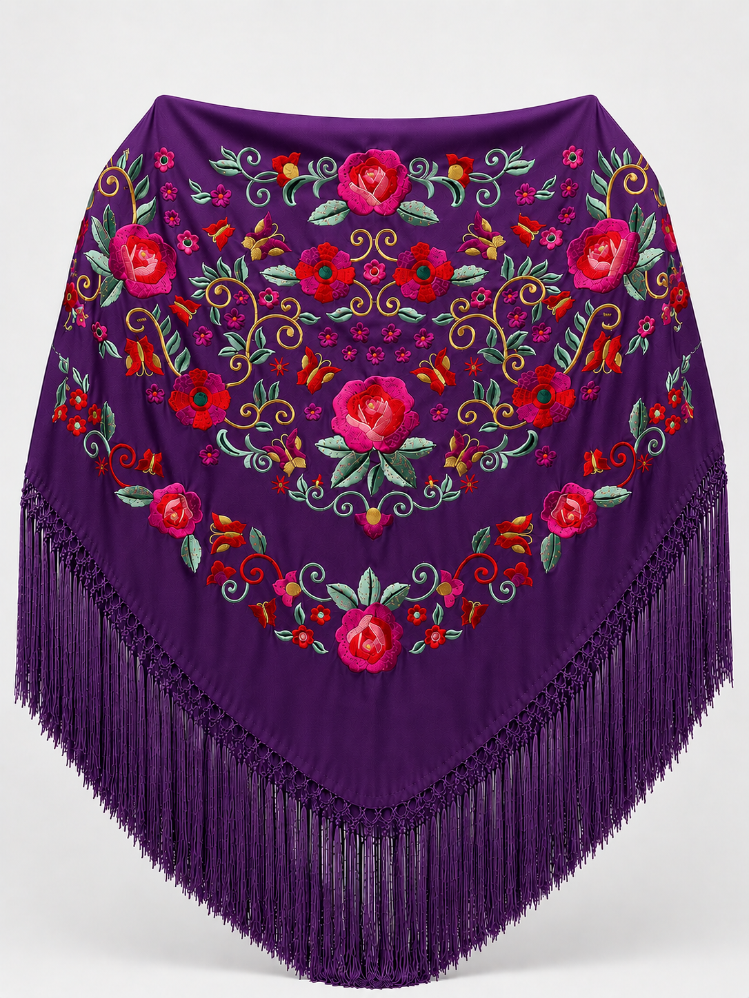 MANTÓN BORDADO A COLOR (Diseño 1)