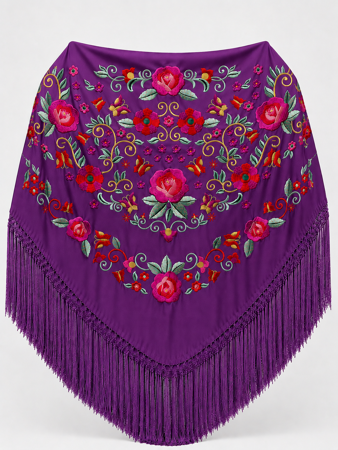 MANTÓN BORDADO A COLOR (Diseño 1)