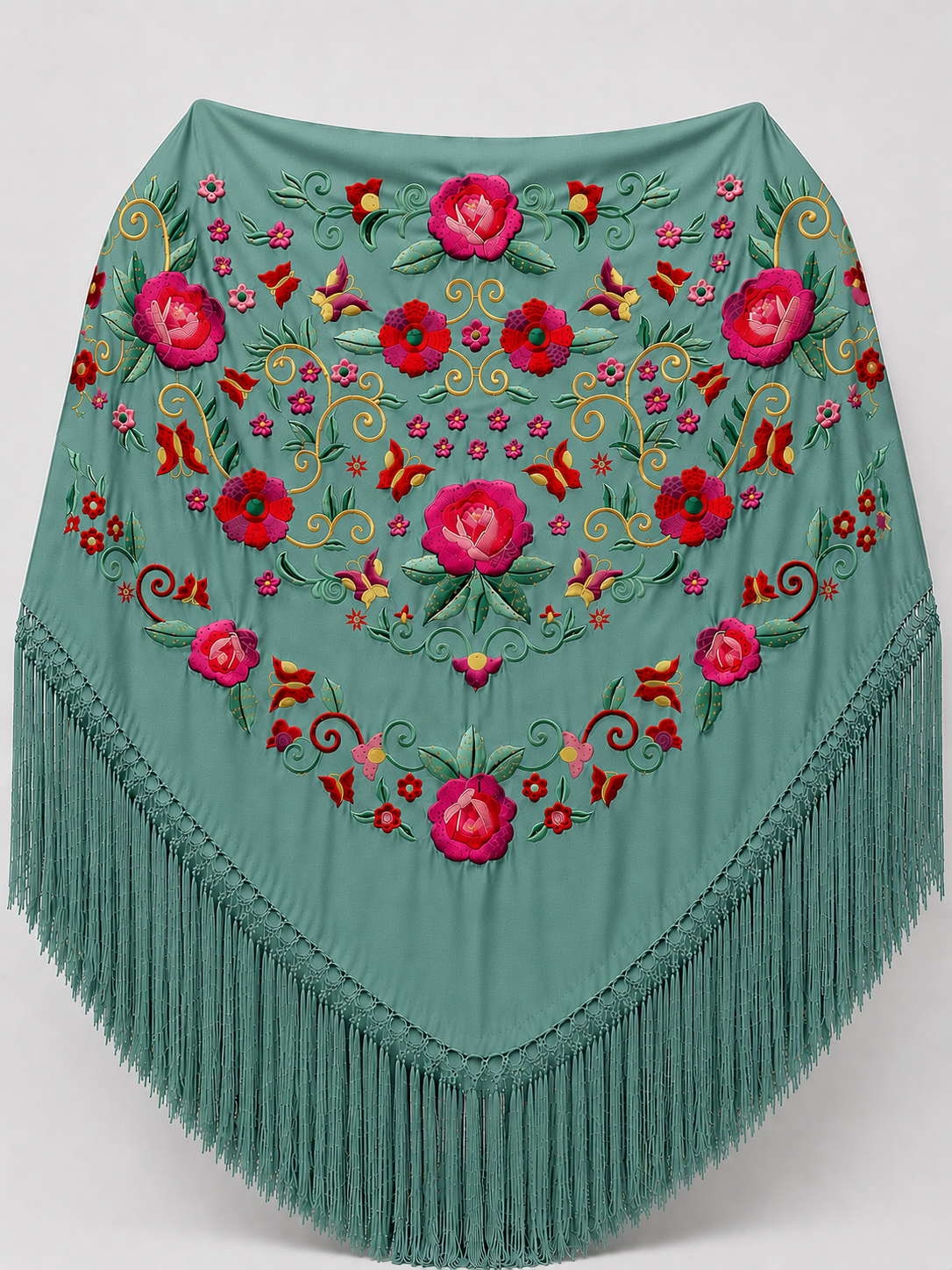MANTÓN BORDADO A COLOR (Diseño 1)