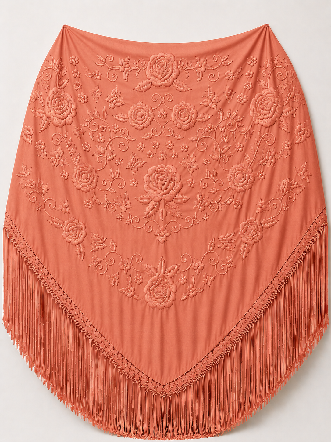 MANTÓN BORDADO UNICOLOR